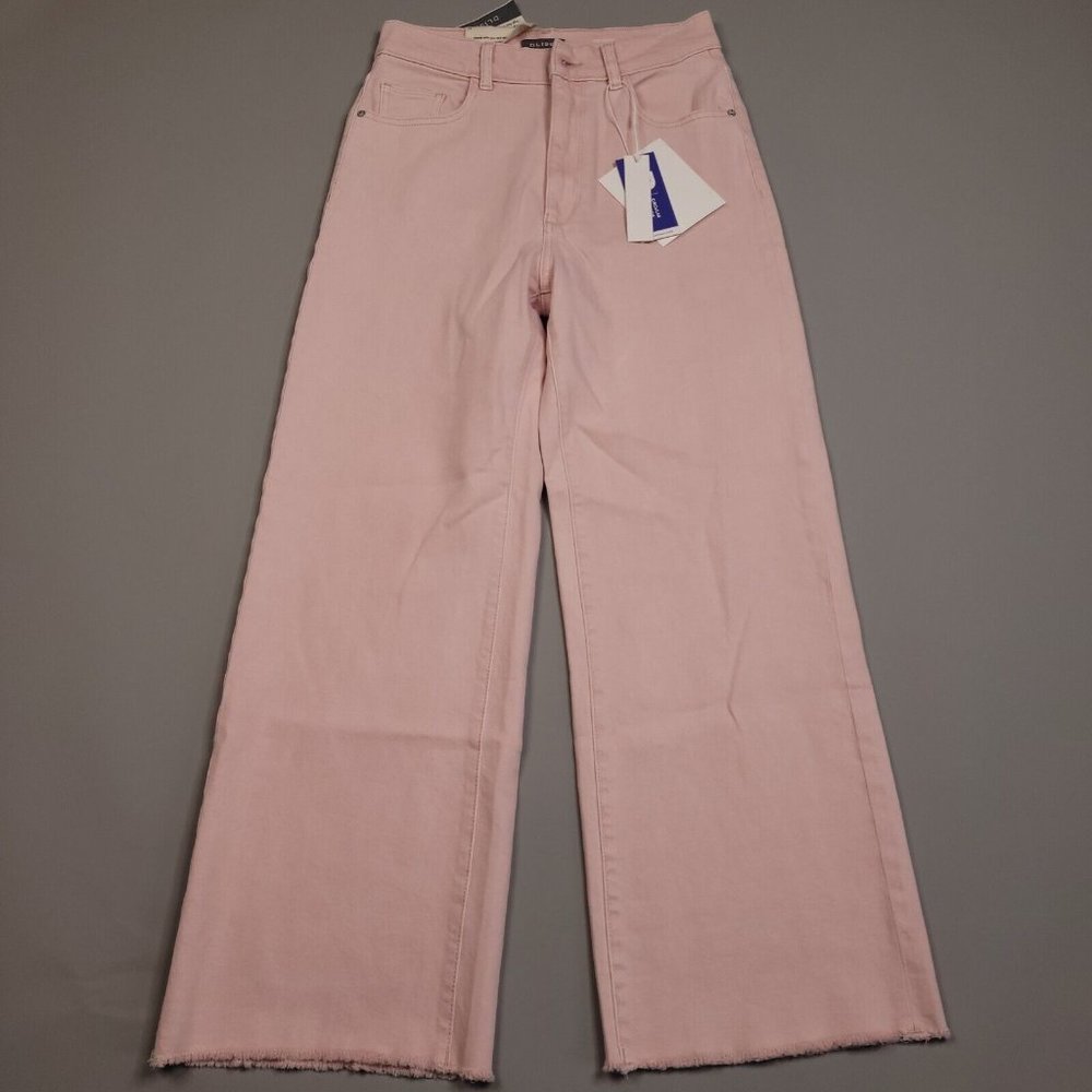 $219 DL1961 Hepburn Wideleg High Rise Vintage Unhemmed Y2k 90s 26x26.5